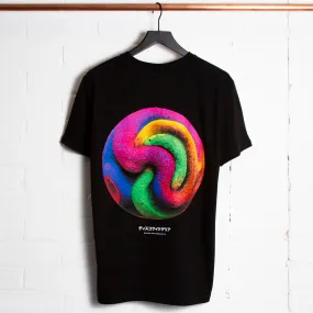 011 Disco Psychedelia Back Print - Tshirt - Black