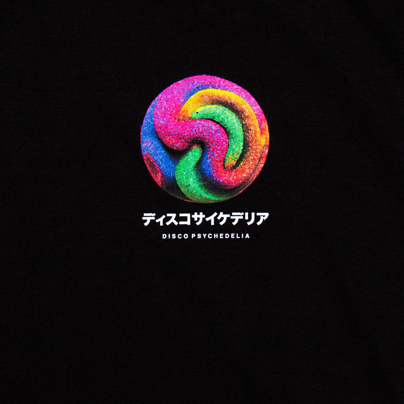 011 Disco Psychedelia Back Print - Tshirt - Black