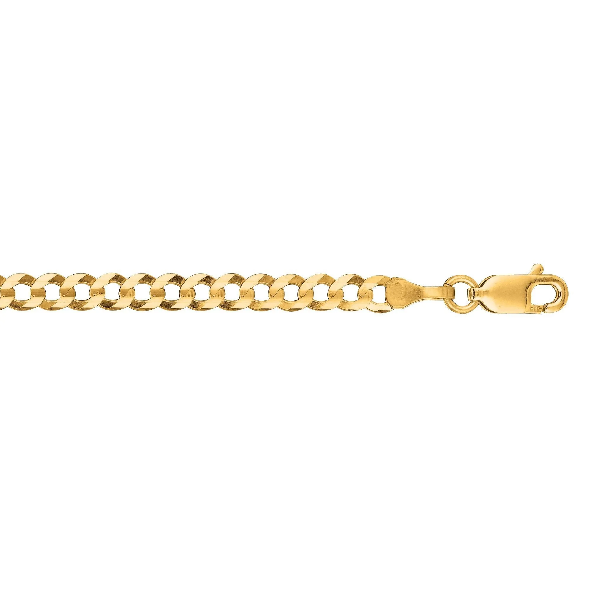 14k Yellow Gold 3.6mm 6.8 grams 18 Inch Comfort Curb Chain