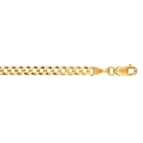 14k Yellow Gold 3.6mm 6.8 grams 18 Inch Comfort Curb Chain