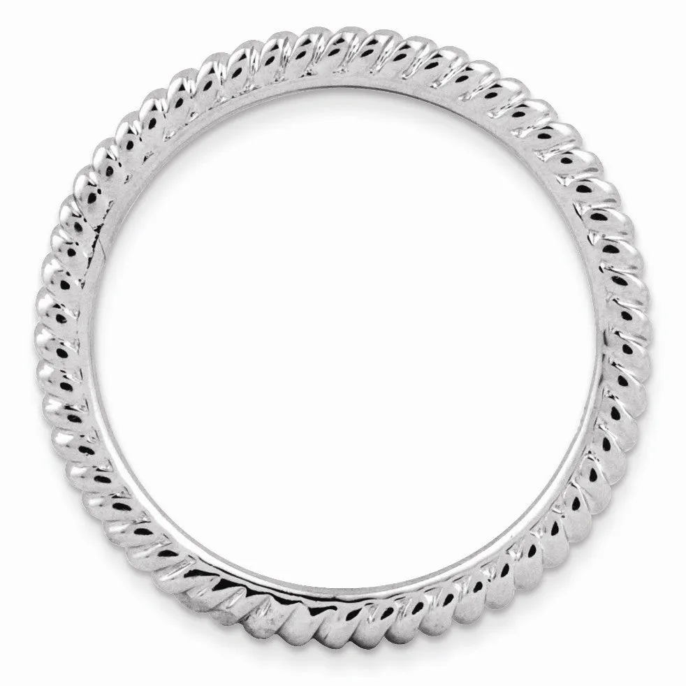 1.5mm Stackable Sterling Silver Twisted Band