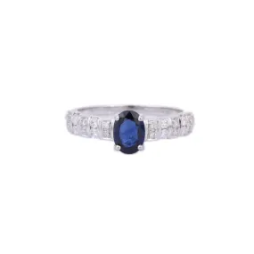 18K White Gold Sapphire Ring