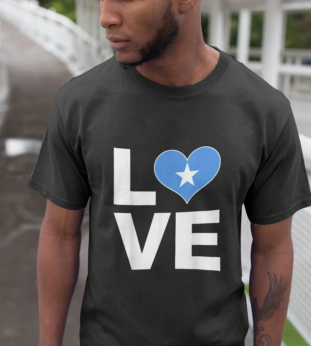 1sttheworld T-Shirt - Heart Flag Somalia T-Shirt Black A35