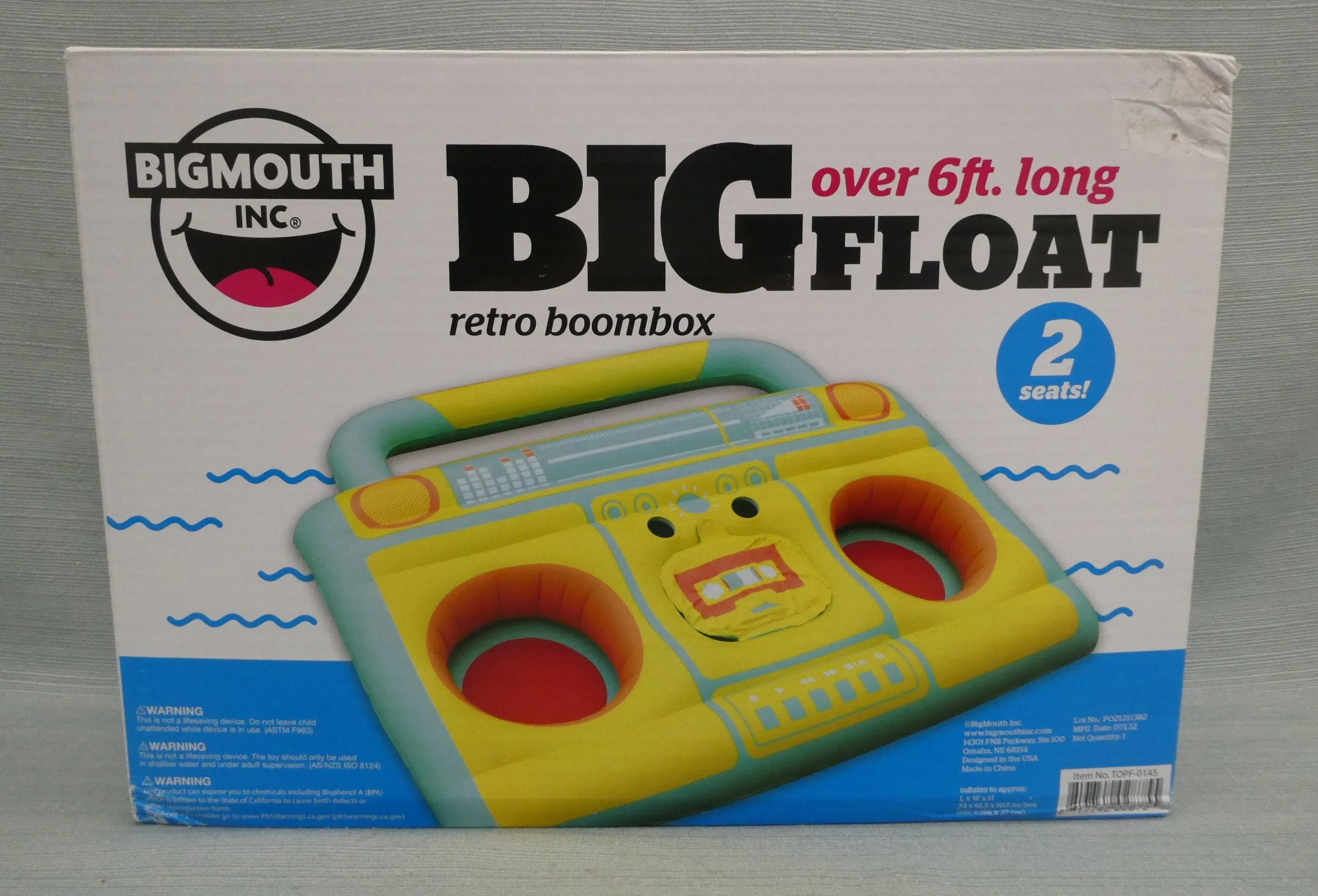 2-Person Retro Boombox Pool Float - Brand New!