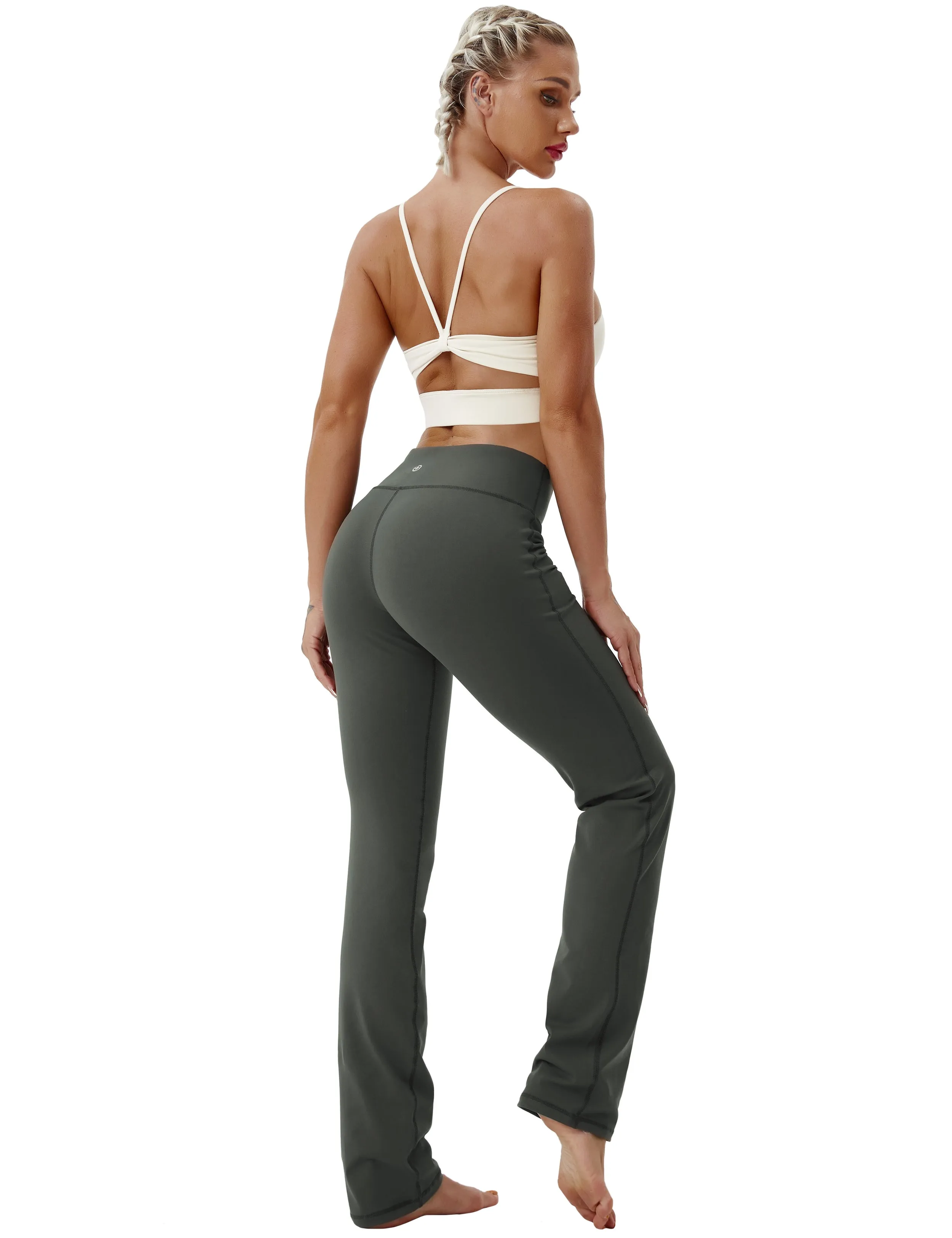 29" 31" 33" 35" Straight Leg Leggings olivegray