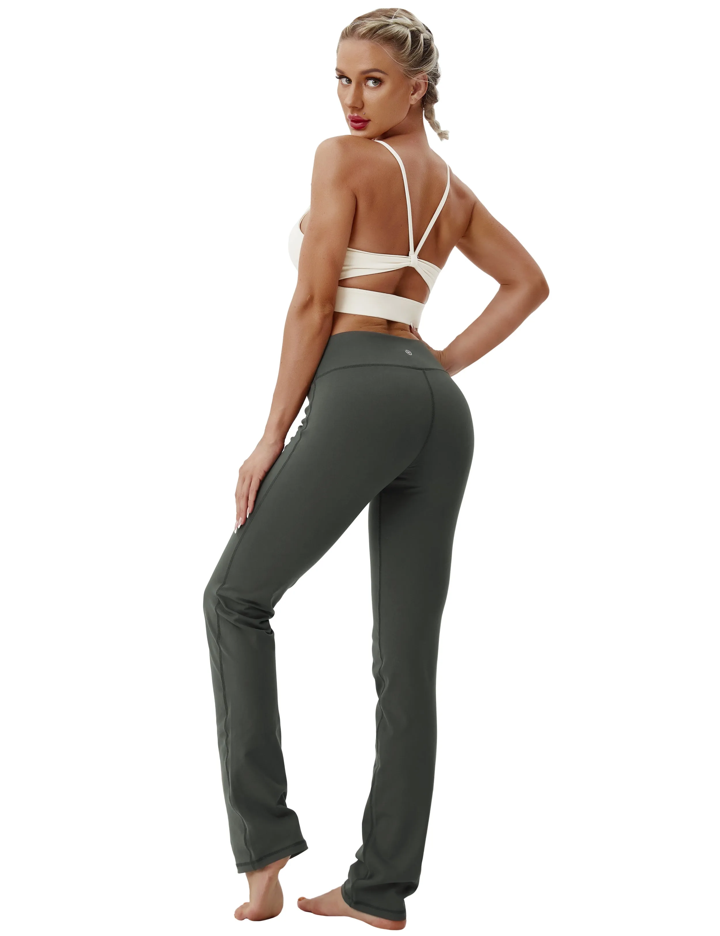 29" 31" 33" 35" Straight Leg Leggings olivegray