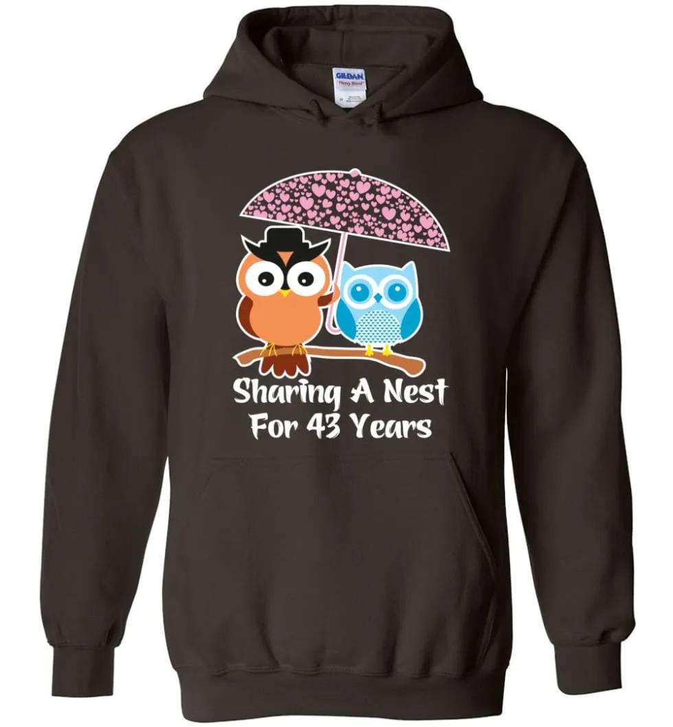 43 Years Wedding Anniversary Gifts Valentine's Day Hoodie