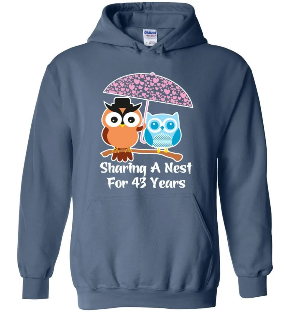 43 Years Wedding Anniversary Gifts Valentine's Day Hoodie