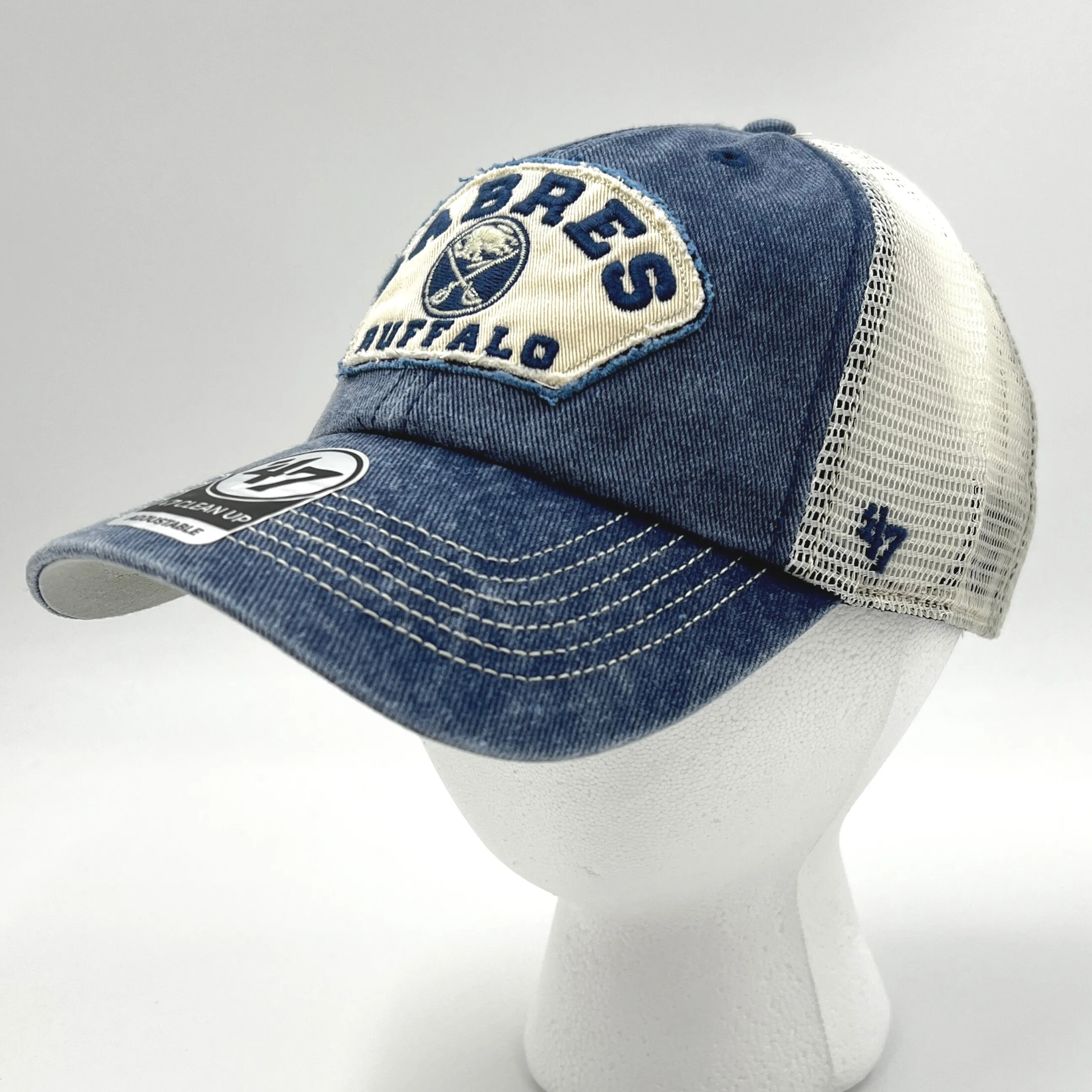 '47 Brand Buffalo Sabres Jean & White Mesh Adjustable Hat