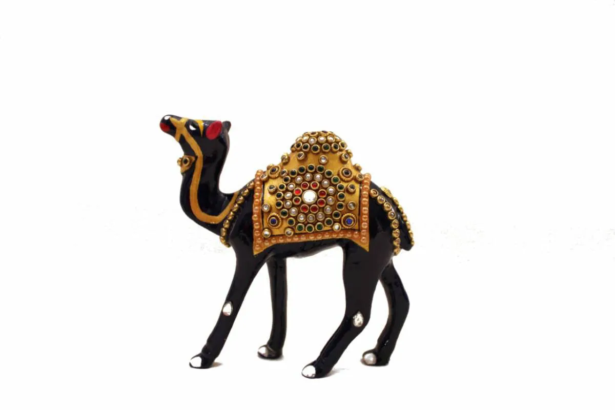 4"CAMEL JWELLERY STONE STATUE MT