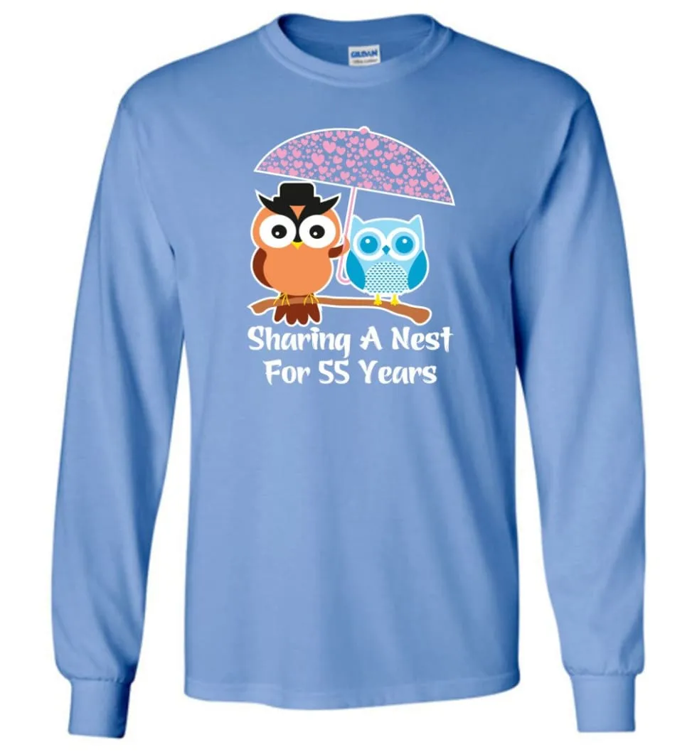 55 Years Wedding Anniversary Gifts Valentine's Day Long Sleeve T-Shirt