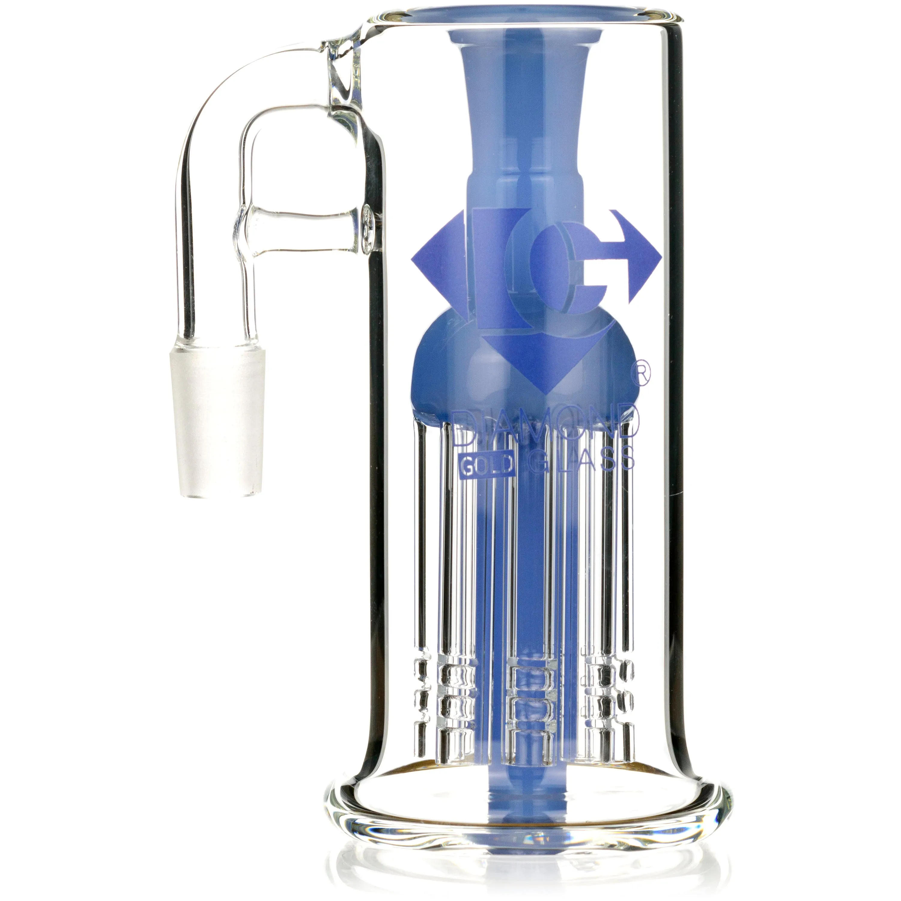 8 Arm Ash Catcher w/ 14mm Joint, 90 Angle, by Diamond Glass