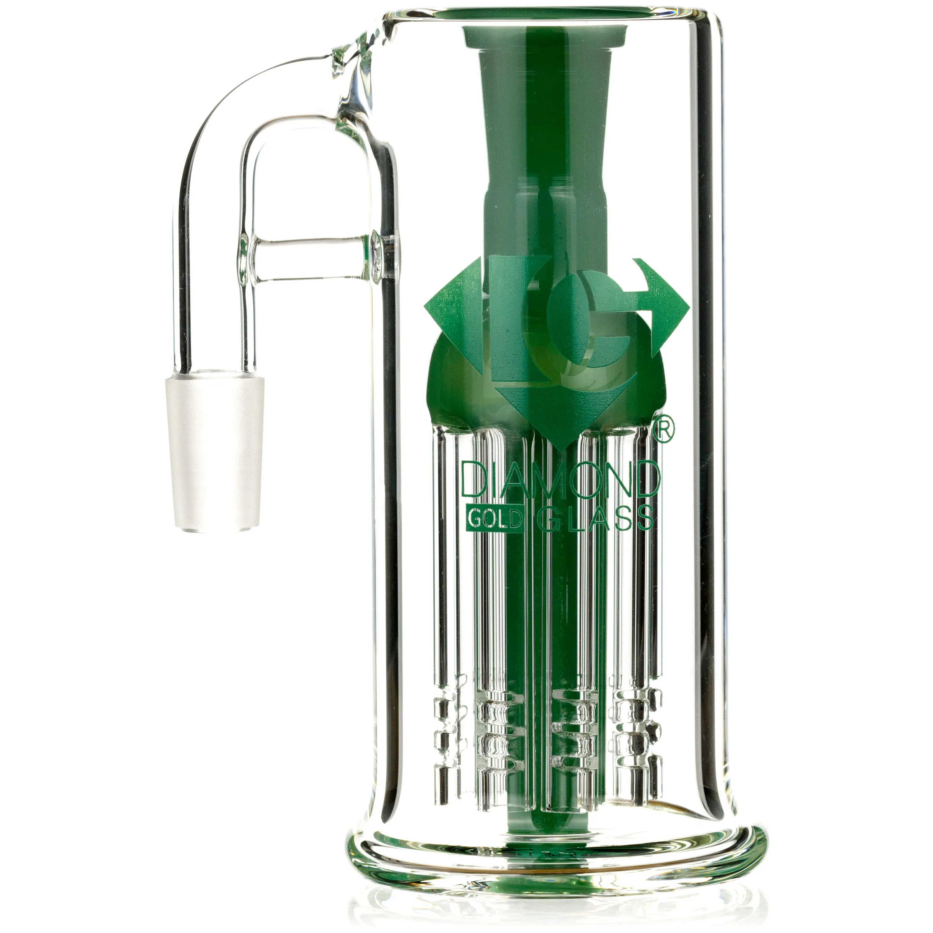 8 Arm Ash Catcher w/ 14mm Joint, 90 Angle, by Diamond Glass