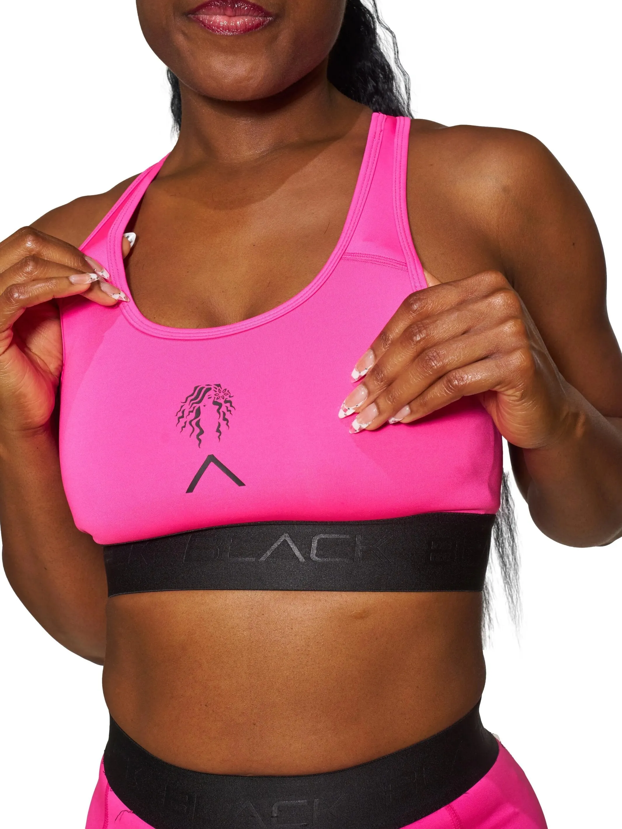 Actively Black x Mielle Pink Sports Bra