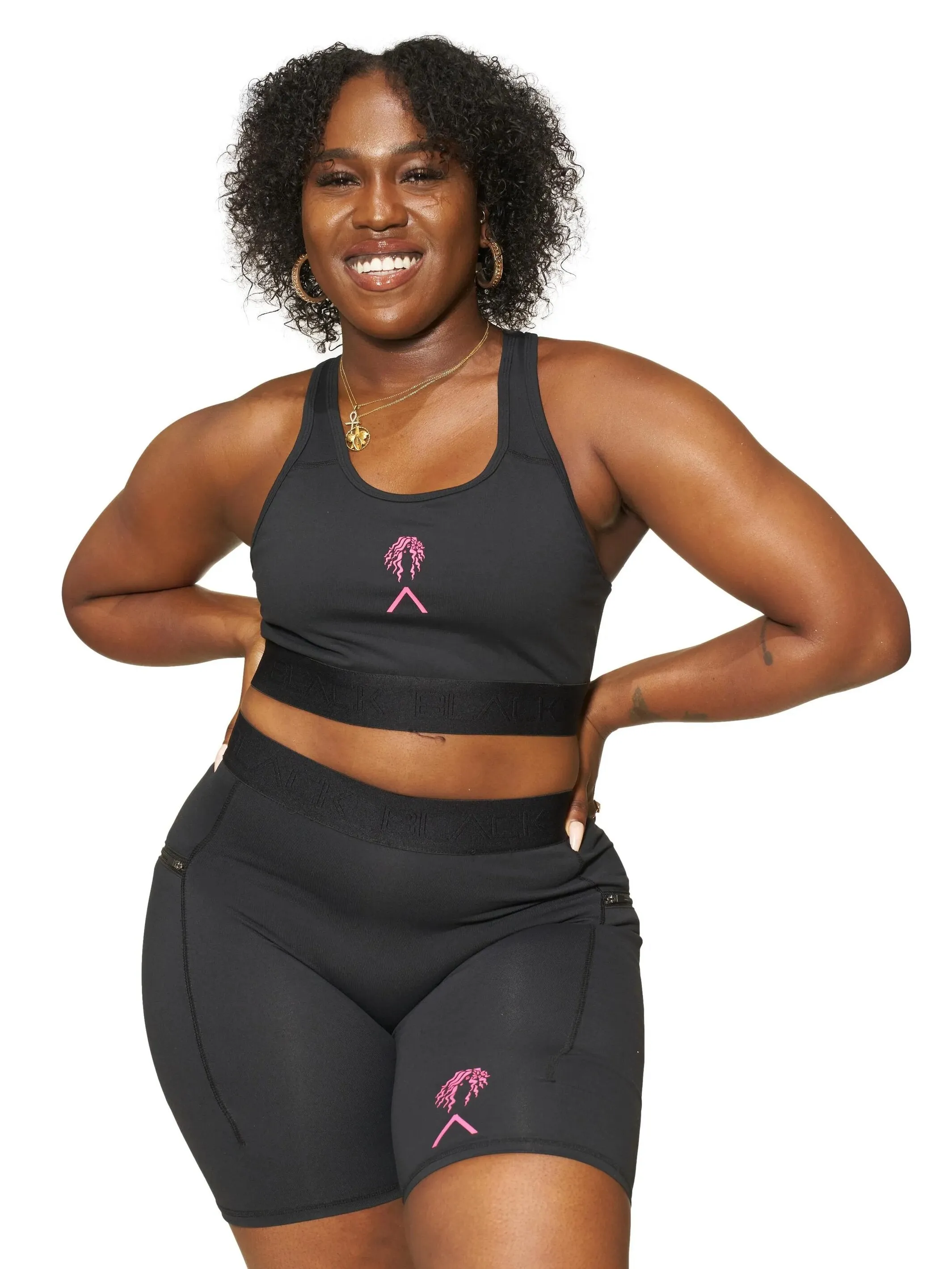 Actively Black x Mielle Pink Sports Bra