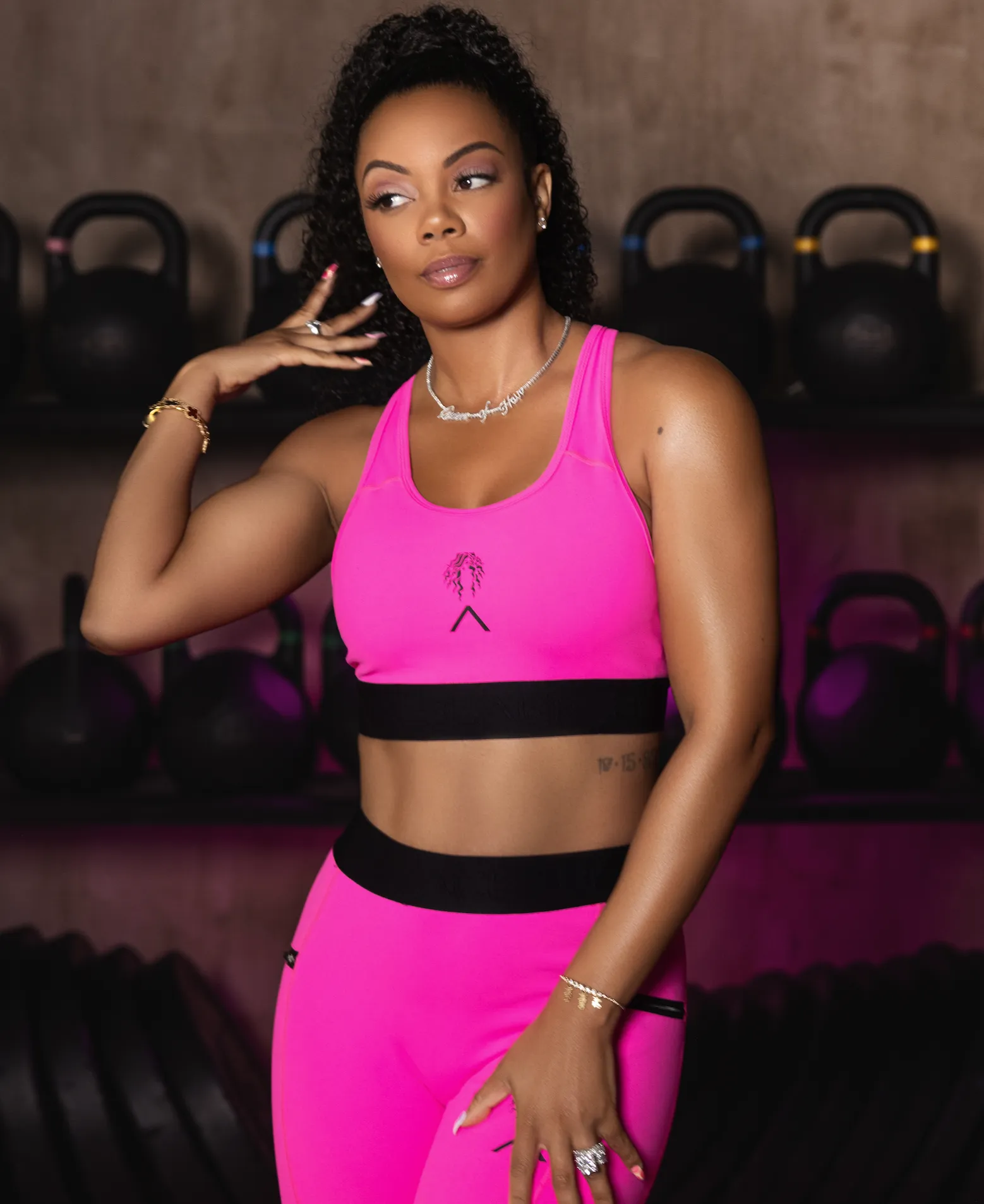 Actively Black x Mielle Pink Sports Bra