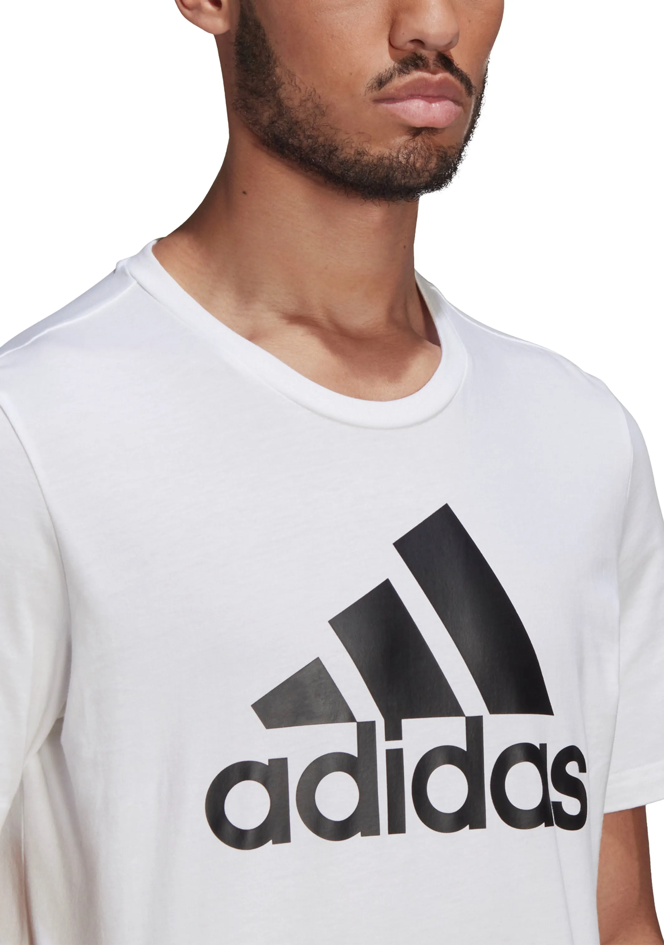 Adidas Mens Essentials Big Logo Tee White <br> GK9121