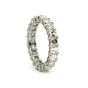 AFJ Diamond Collection - Eternity Band Ring with Asscher-cut Diamonds 3.57 carats, Platinum