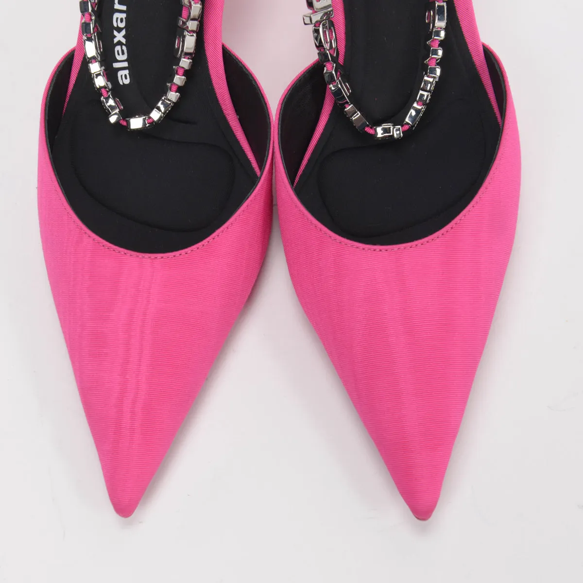 Alexander Wang Pink Crystal Delphine Slingback Pumps 37