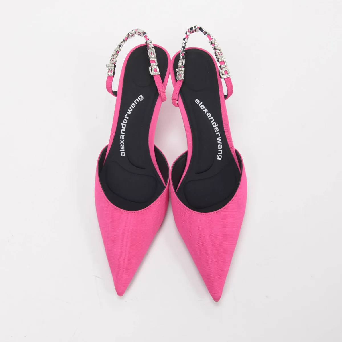 Alexander Wang Pink Crystal Delphine Slingback Pumps 37