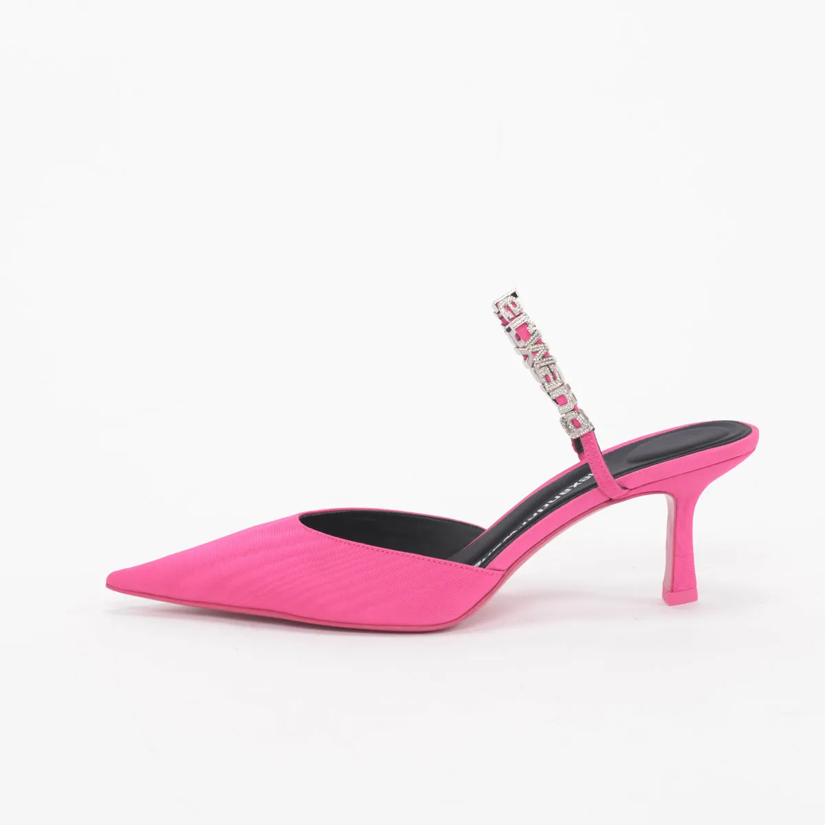 Alexander Wang Pink Crystal Delphine Slingback Pumps 37