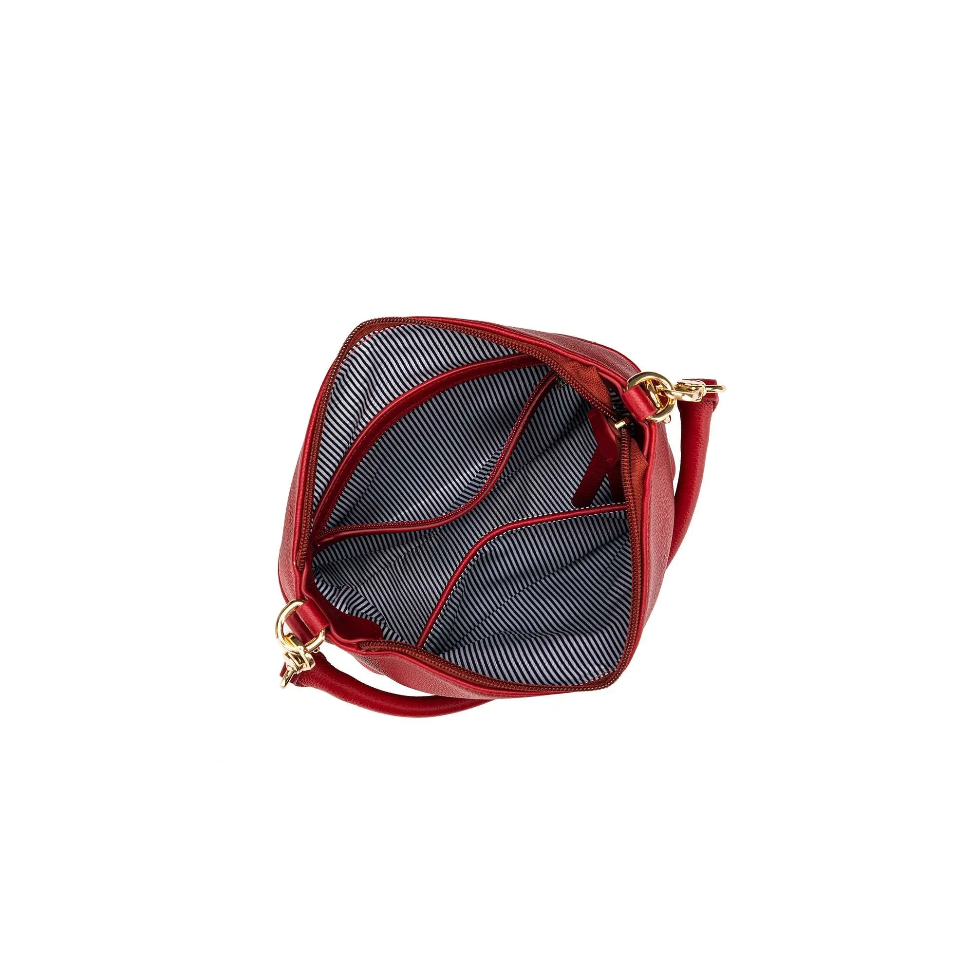 Alice Deep Red Top Handle Crossbody Bag