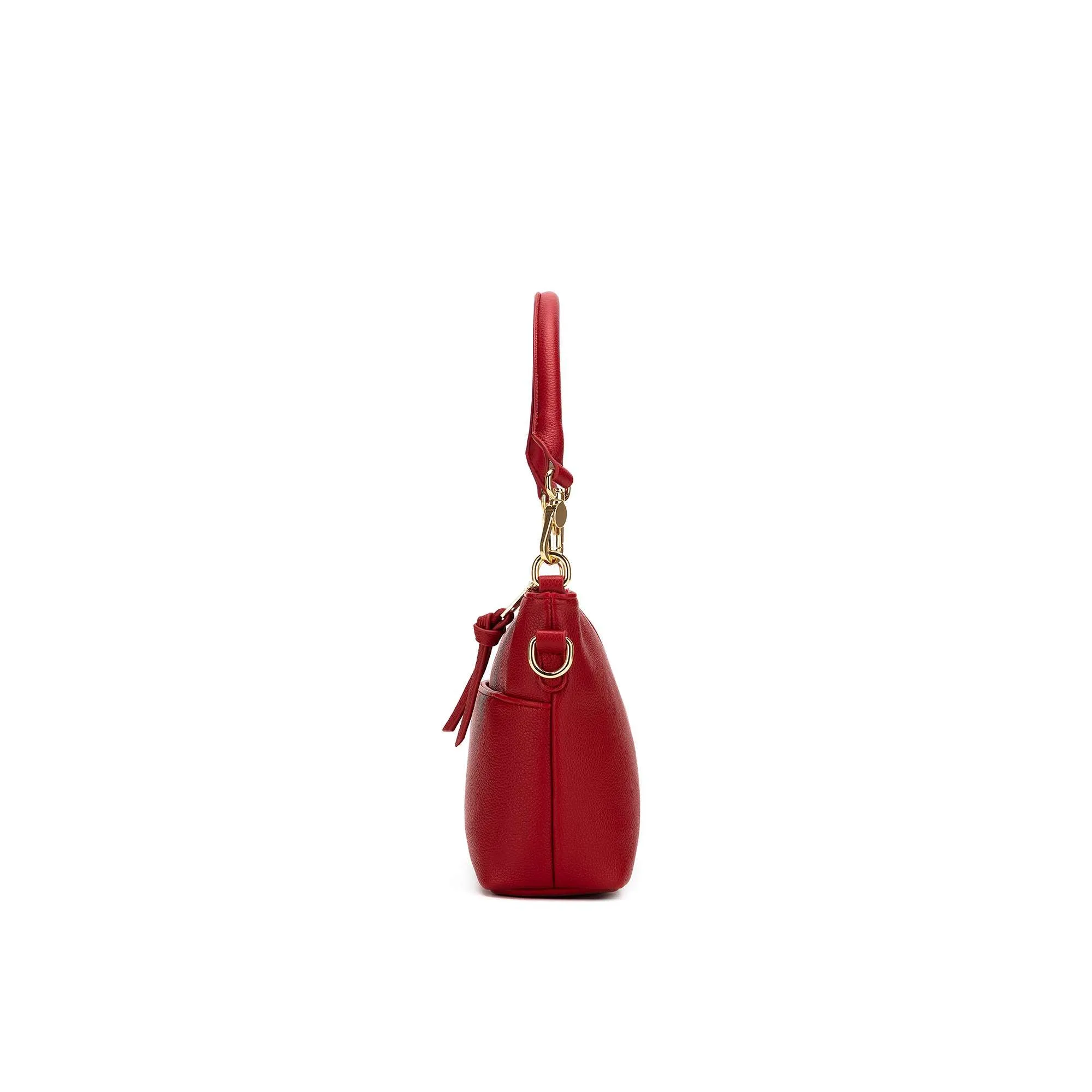 Alice Deep Red Top Handle Crossbody Bag