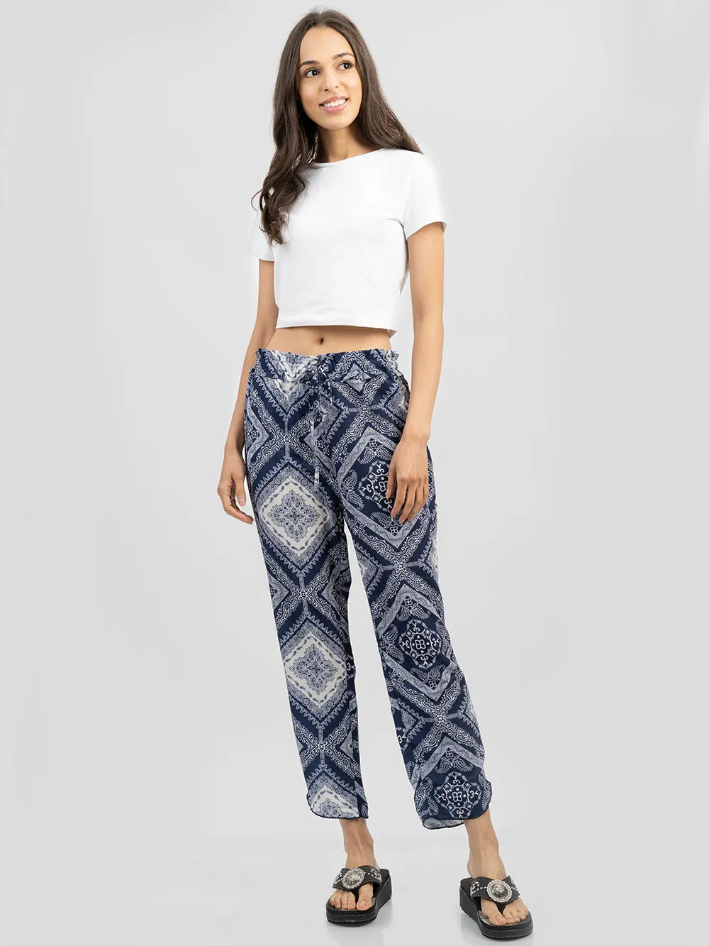 American Bling Women Aztec Tribe Print Long Pants