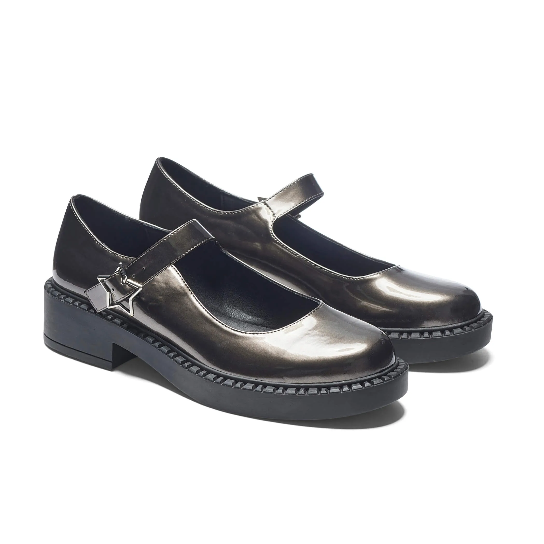 Astral Prime Tale Mary Janes - Static Grey