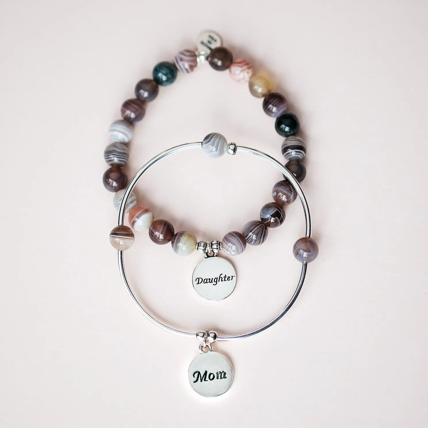 Aunt | Soft Bangle Charm Bracelet | Turquoise