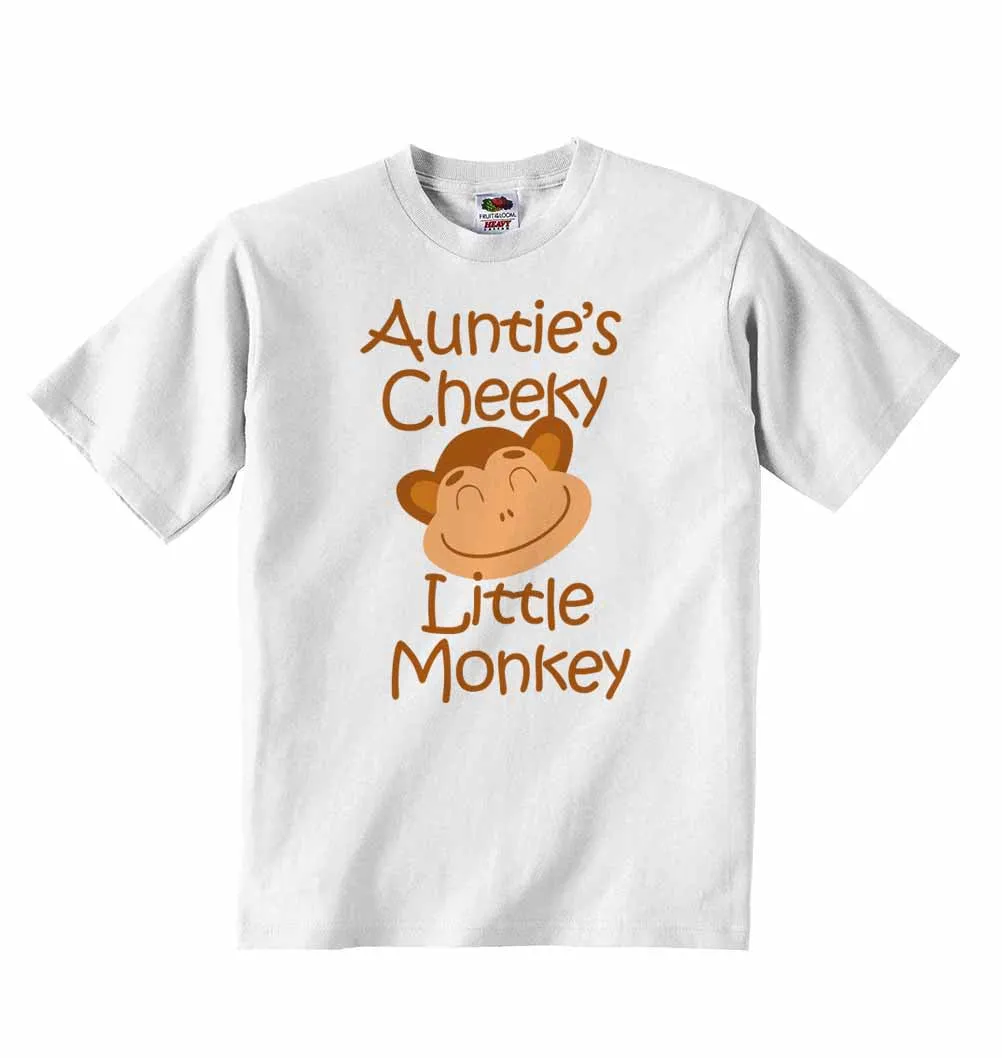 Auntie's Cheeky Little Monkey - Baby T-shirt