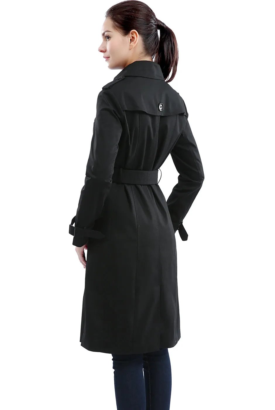 BGSD Women Chloe Waterproof Classic Hooded Long Trench Coat