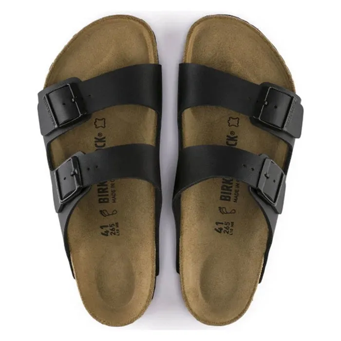 Birkenstock Arizona Birko Flor Black Regular Width