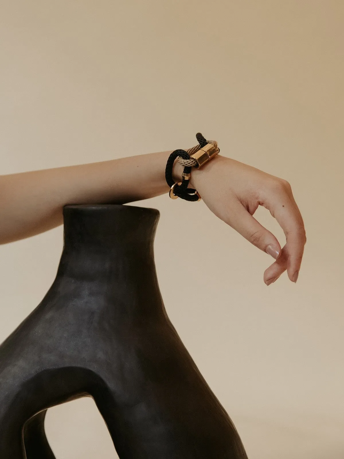 Black & Beige Circe Bracelet