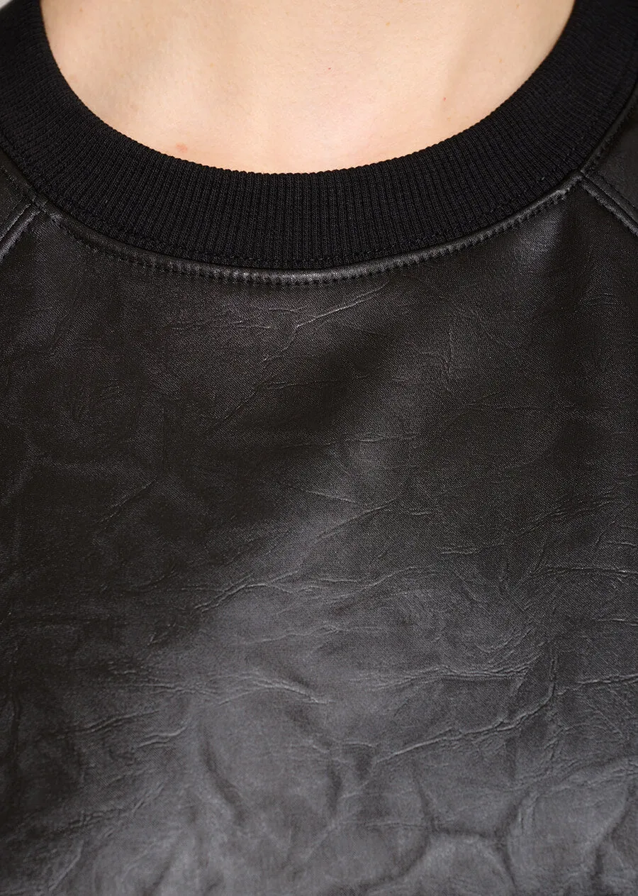 Black Leather T-Shirt