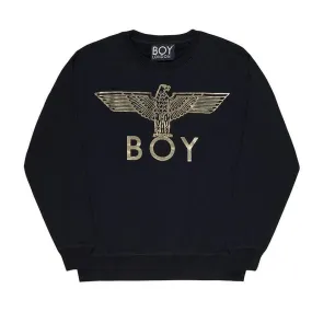 BOY EAGLE SWEATSHIRT - BLACK/GOLD