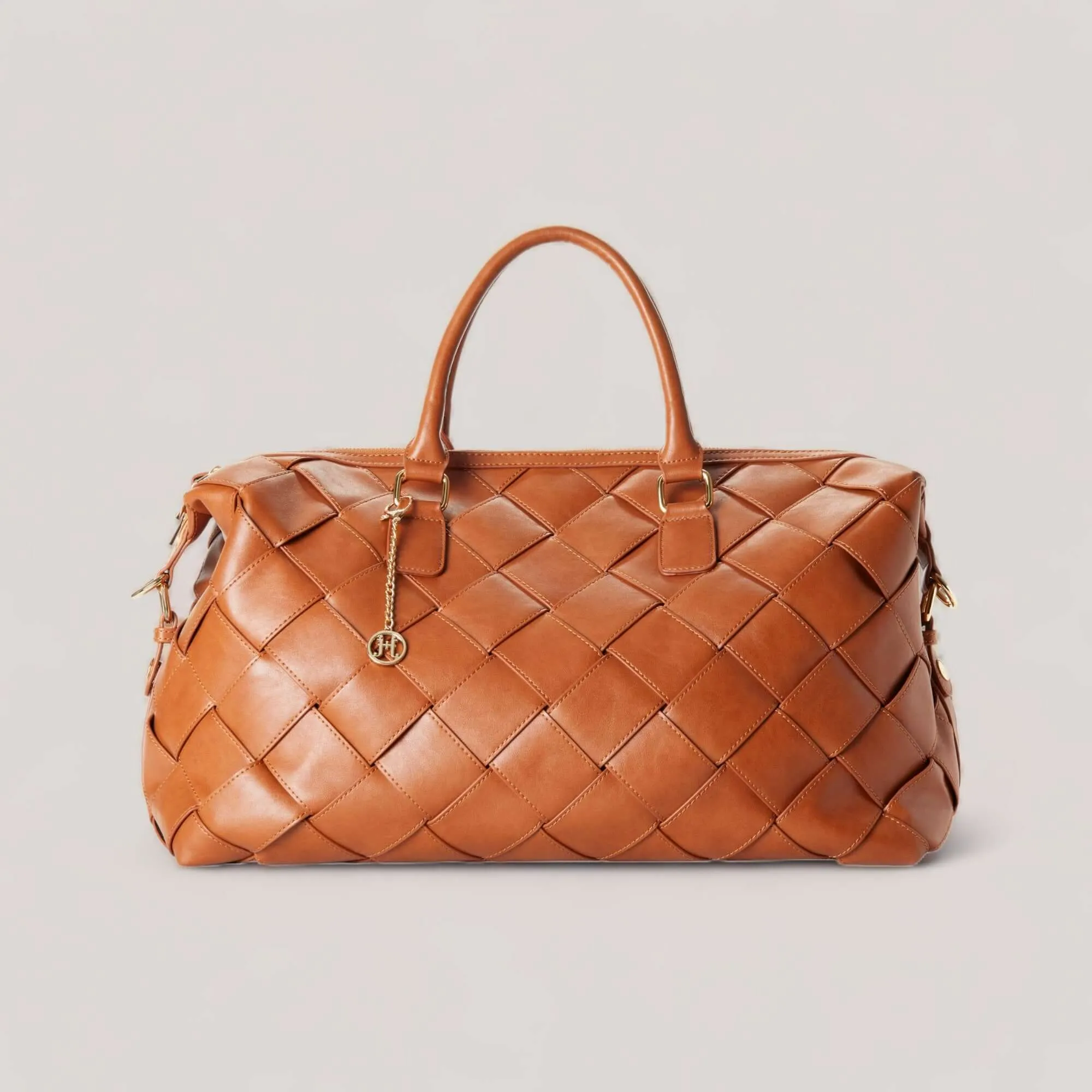 BROOKE | Cognac Woven Weekender