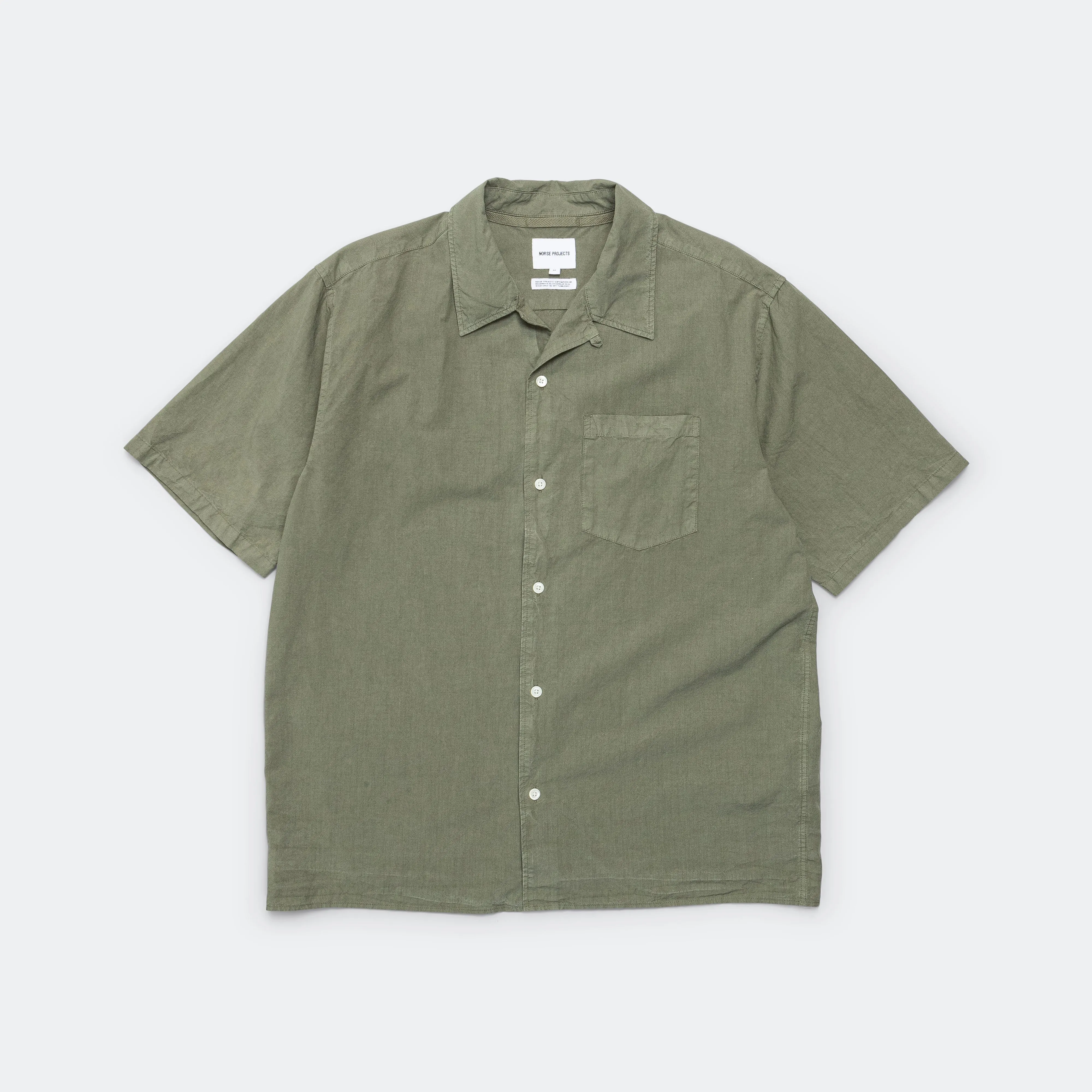 Carsten Cotton Tencel Shirt - Mid Khaki