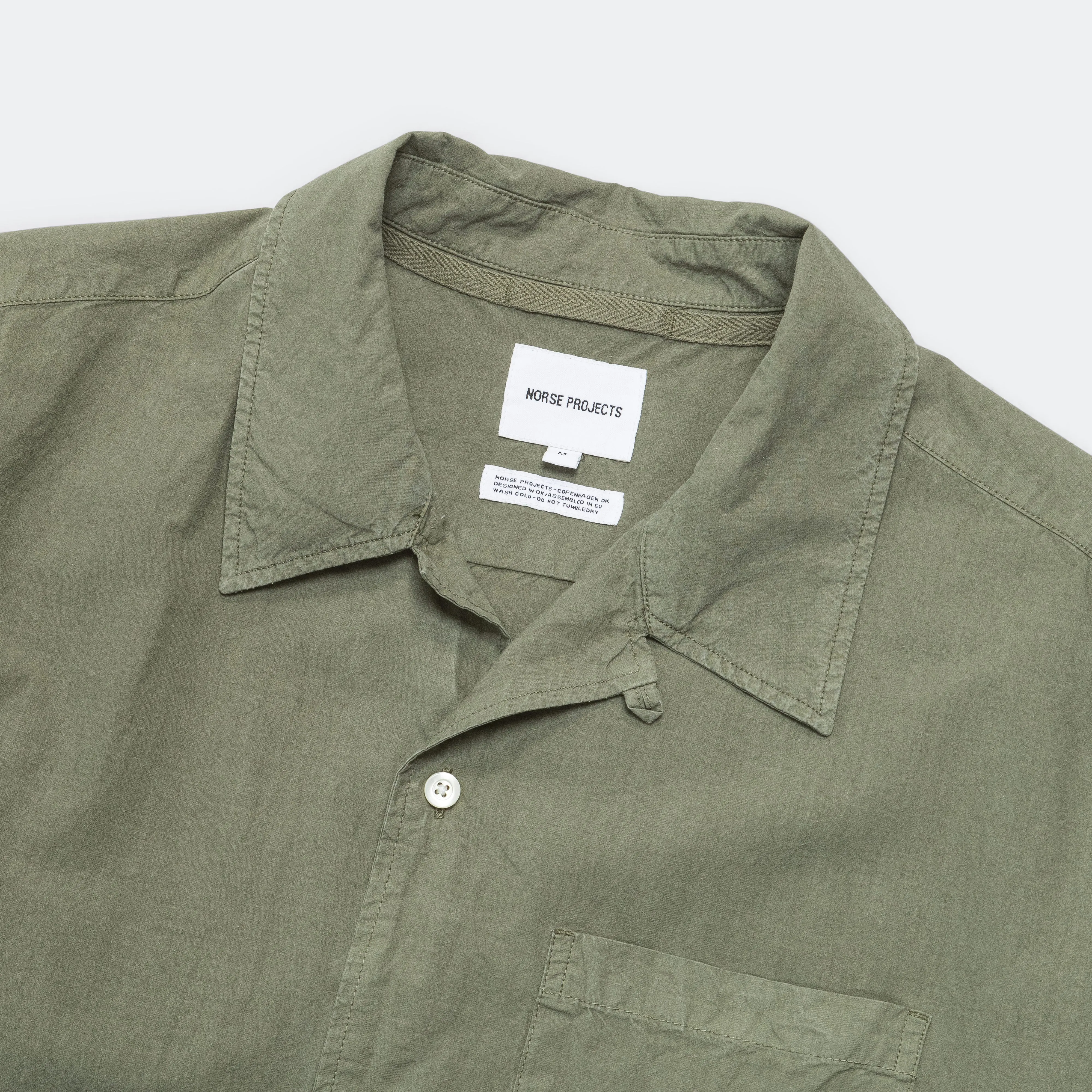 Carsten Cotton Tencel Shirt - Mid Khaki