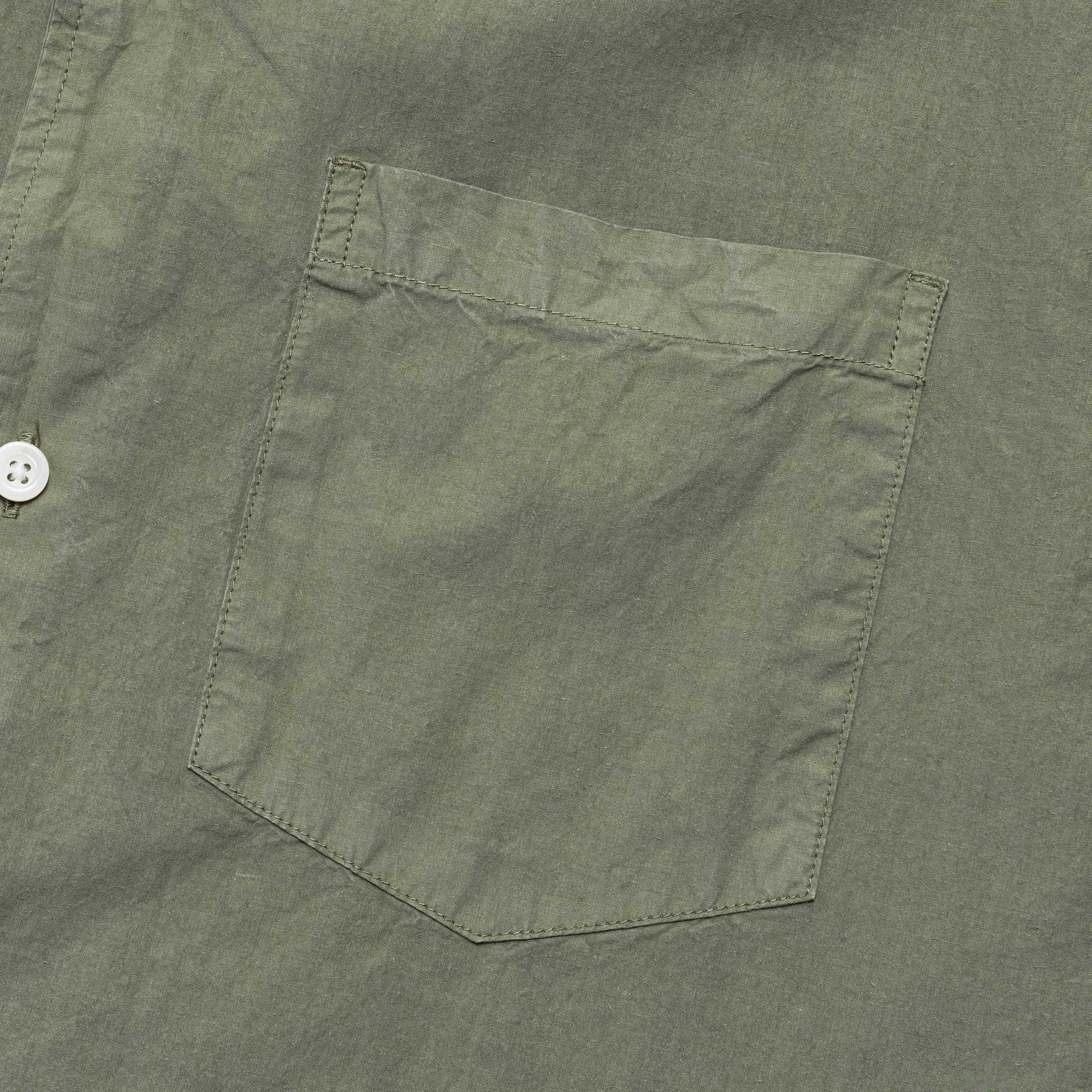 Carsten Cotton Tencel Shirt - Mid Khaki