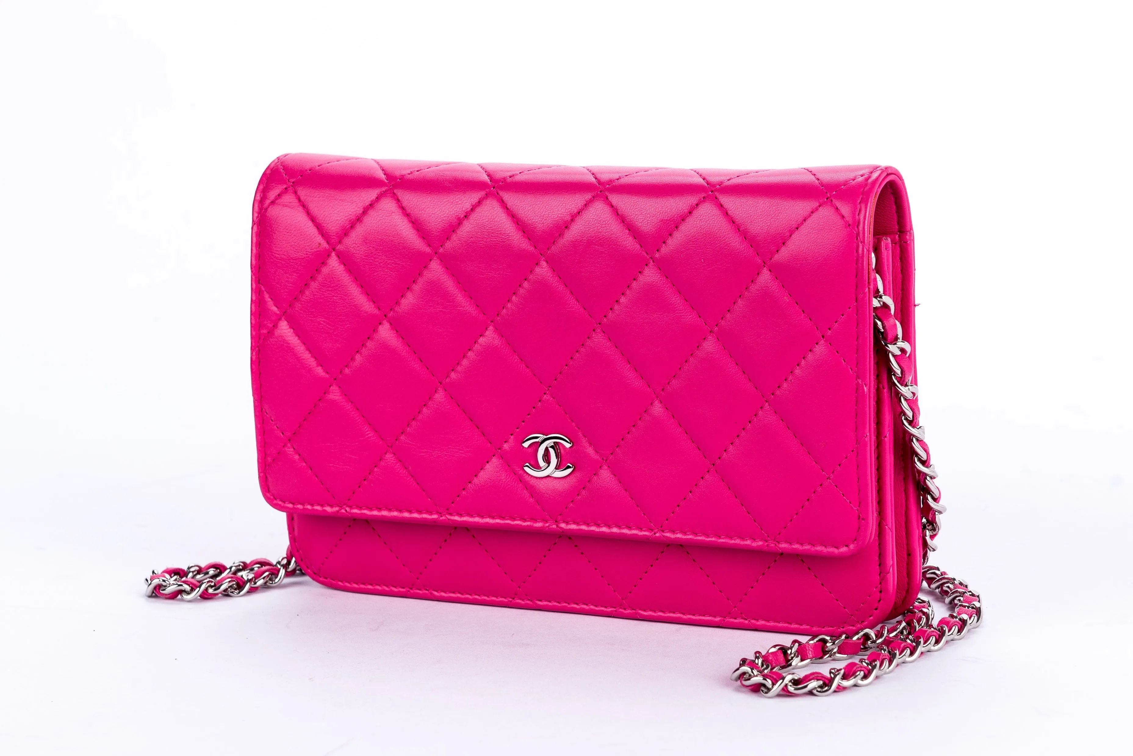 Chanel Wallet & Chain S_N Pink Color with Card, Dust Cover & Box