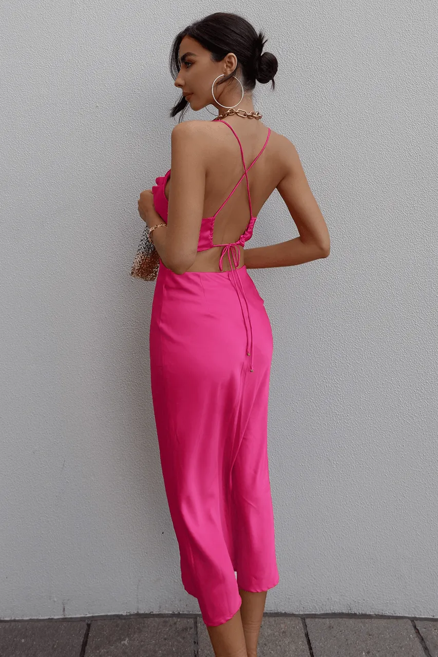 Charissa Slip Dress - Hot Pink