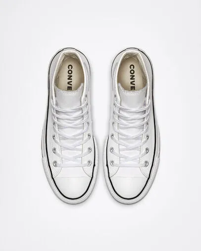 CONVERSE CHUCK PLATEAU LIFT WHITE LEATHER