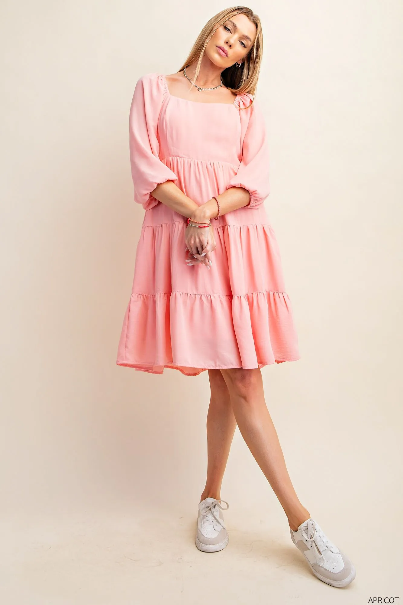 Cotton Candy Dream Square Neck Dress