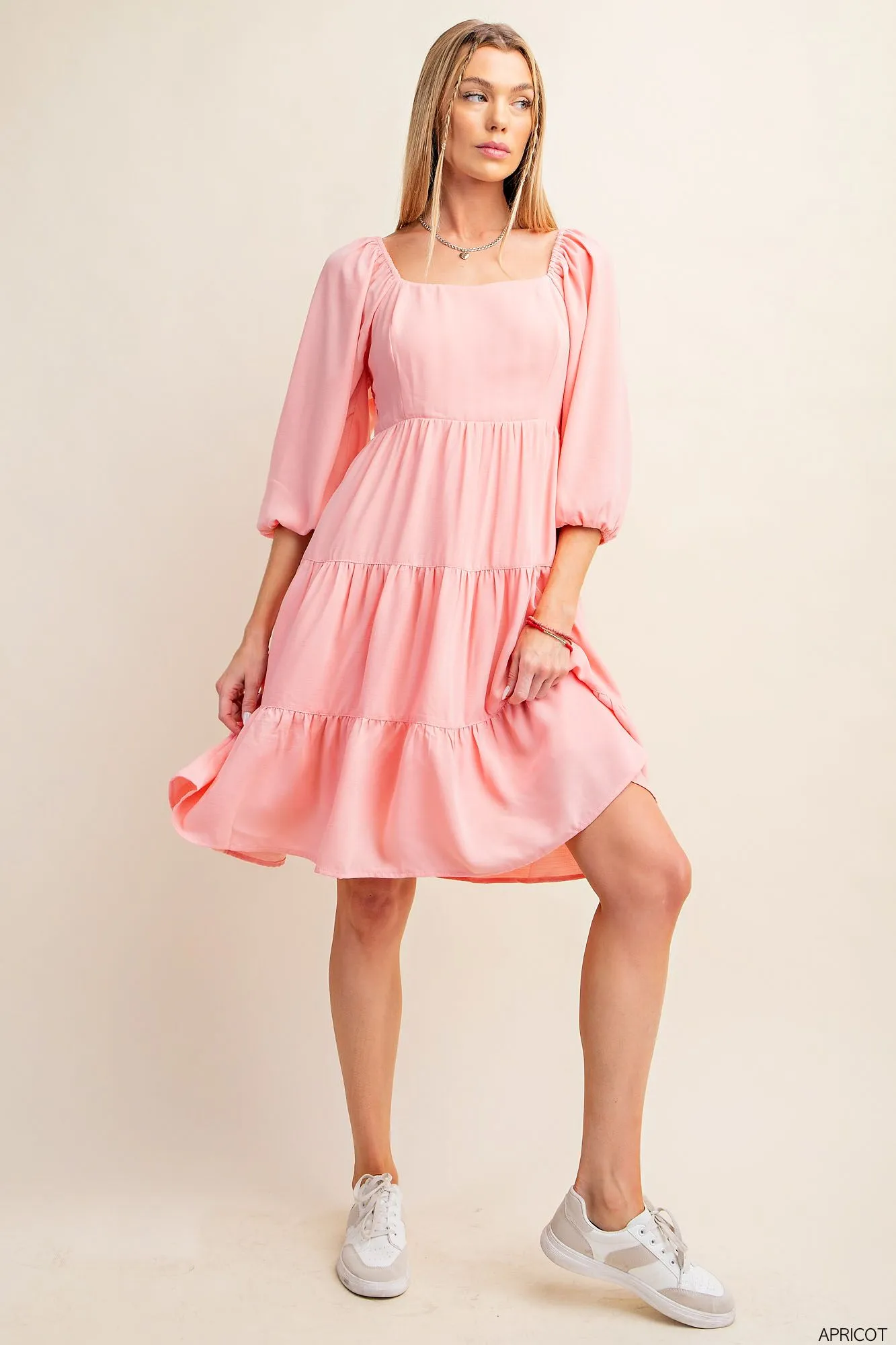 Cotton Candy Dream Square Neck Dress