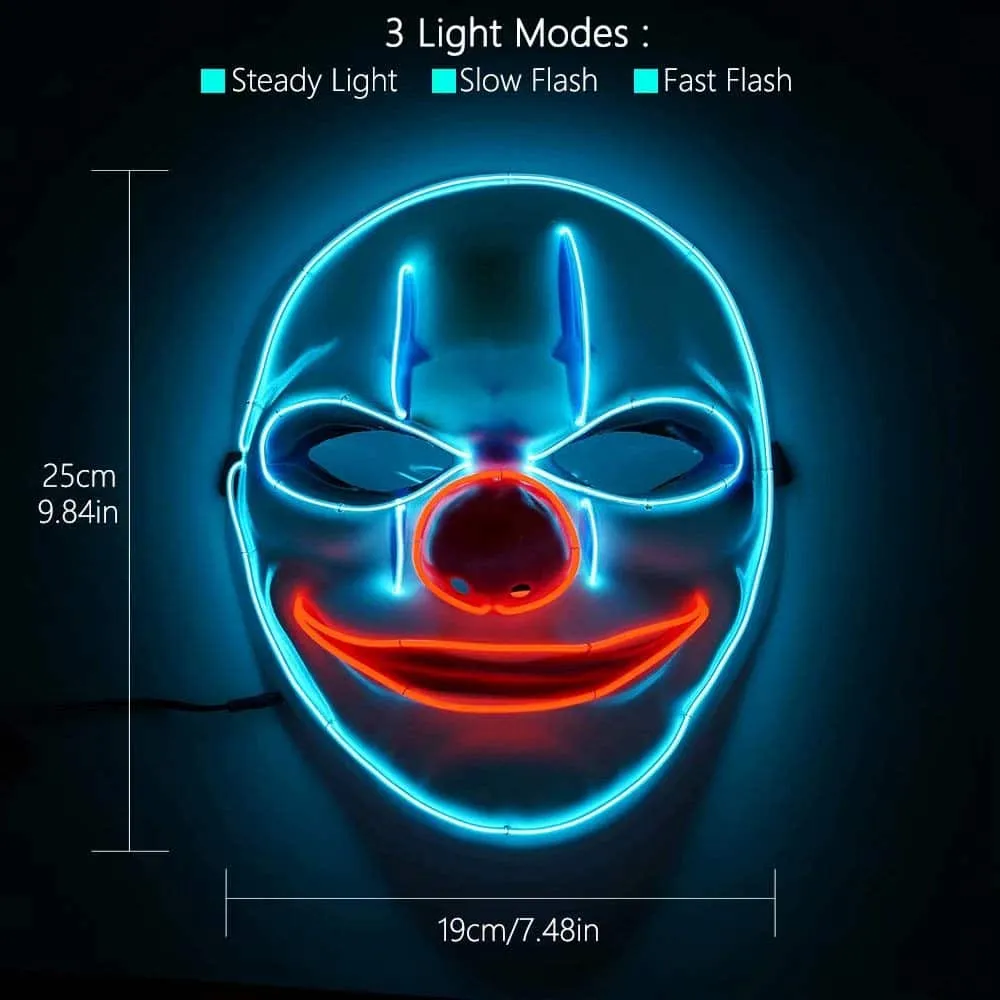 Crazy Clown LED Mask