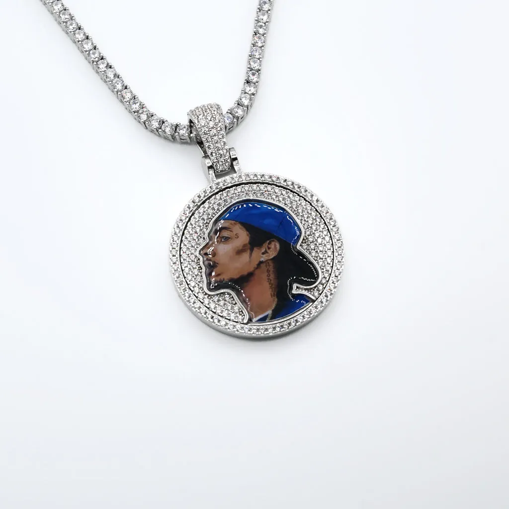 Custom Enamel Picture Pendant Necklace