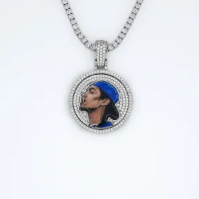 Custom Enamel Picture Pendant Necklace