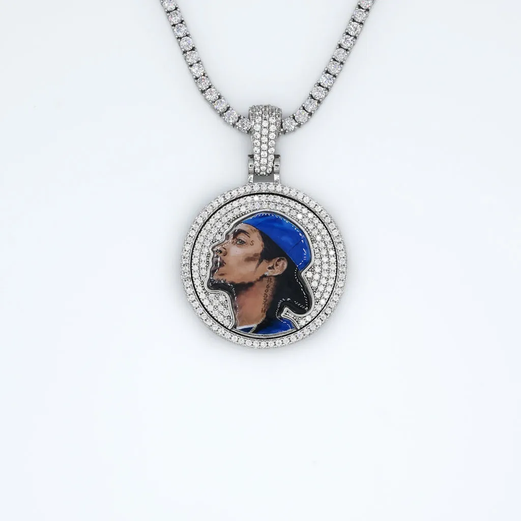 Custom Enamel Picture Pendant Necklace