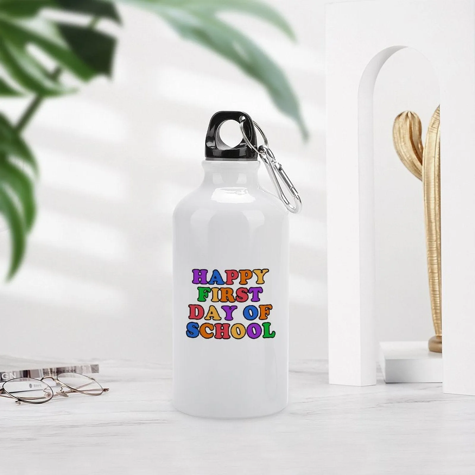 Custom Text Sport Bottle Kids Water Bottle 14/21 OZ Aluminum Personalized Travel Tumbler